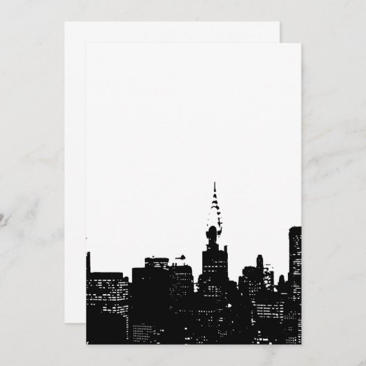 Invitation Black & White New York (Devant / Derrière)