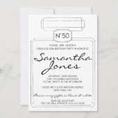 Invitation Black & White PARIS Thème FABULEUX 50ème anniversa (Devant)