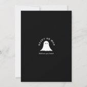 Invitation Black White Peek Un Boom Ghosts Halloween Party (Dos)