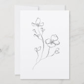 Invitation Black & White Peony Flowers Wedding Bridal Shower (Dos)