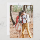 Invitation Black White Photo Wedding Inviter QR Code Enregist (Dos)