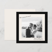 Invitation Black White Photo Wedding Save the Date (Devant / Derrière)