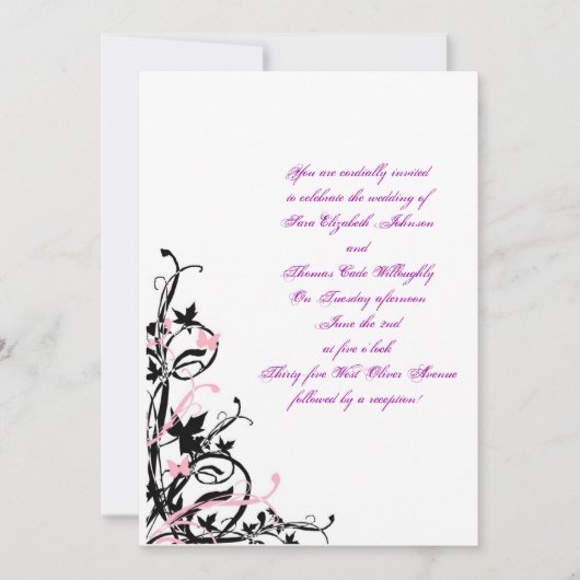 Invitation black_white_pink_wedding_invitation_template, Y… (Devant)