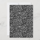 Invitation Black White Sequins 60e fête d'anniversaire (Dos)