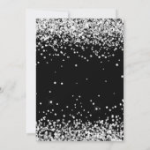 Invitation Black White Silver 14e fête d'anniversaire (Dos)