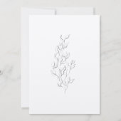 Invitation Black & White Spring Leaves Floral Bridal Shower (Dos)