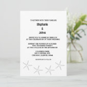Invitation Black White Starfish Beach Destination Mariage (Debout devant)