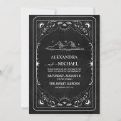 Invitation Black White Tarot Le Mariage des amoureux (Devant)