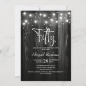 Invitation Black Wood 50e fête d'anniversaire (Devant)
