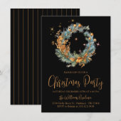 Invitation Black Wreath de Noël (Devant / Derrière)