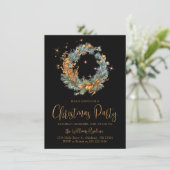 Invitation Black Wreath de Noël (Debout devant)