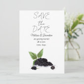 Invitation Blackberries Fruits Berry Mariage rustique (Debout devant)