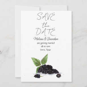 Invitation Blackberries Fruits Berry Mariage rustique