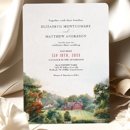 Invitation Blackberry Farm Walland TN Destination Mariage