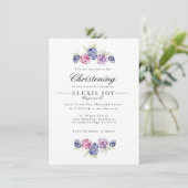 Invitation Blackberry | Watercolor Wreath Christening (Debout devant)