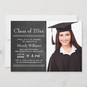 Invitation Blackboard Photo Graduation