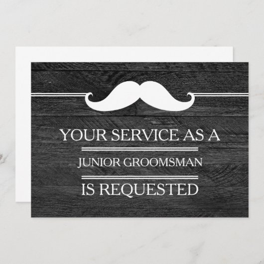 Invitation Blackboard Your Service as a Groomsman Request (Devant / Derrière)
