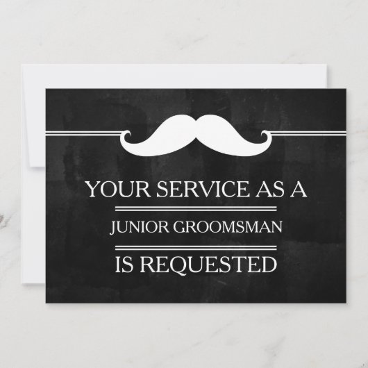 Invitation Blackboard Your Service as a Groomsman Request (Devant)