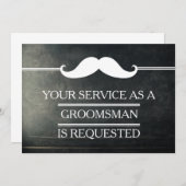 Invitation Blackboard Your Service as a Groomsman Request (Devant / Derrière)