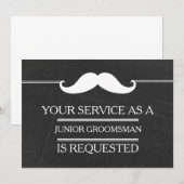Invitation Blackboard Your Service as a Groomsman Request (Devant / Derrière)