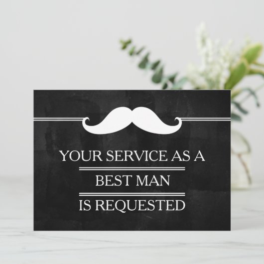 Invitation Blackboard Your Service as the Best man Request (Debout devant)