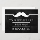 Invitation Blackboard Your Service as the Best man Request (Devant / Derrière)