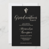 Invitation BlackIvoryVeterinary Medicine Graduation Party (Dos)