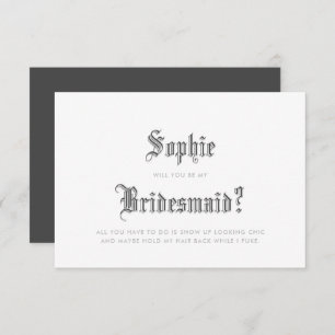 Invitation Blackletter Bridesmaid
