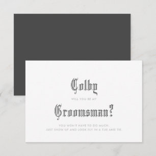 Invitation Blackletter Groomsman