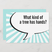 Invitation blague de palmier de flore (Devant / Derrière)