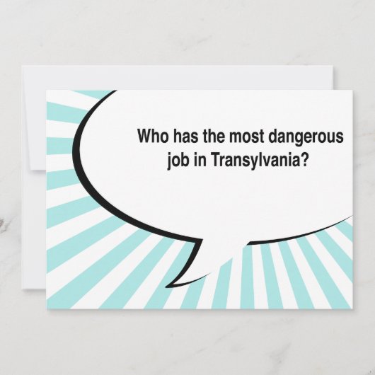 Invitation blague du dentiste transylvania (Devant)