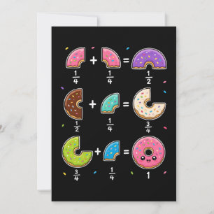 Invitation Blagues de maths sur les fractions de beignets