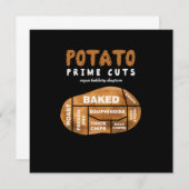 Invitation Blagues drôles de frites Cadeau pour les amateurs  (Devant / Derrière)