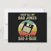 Invitation Blagues drôles de papa pour hommes dans dad-a-Base (Dos)