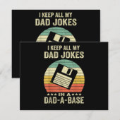Invitation Blagues drôles de papa pour hommes dans dad-a-Base (Devant / Derrière)