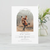 Invitation BLAIR Modern Boho Arch Photo Party (Debout devant)