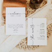 Invitation BLAIR Modern Boho Mariage Week-end Calendrier de b