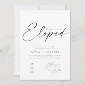 Invitation BLAIR Modern Boho Photo Nous Avons Elopé Réception (Devant)