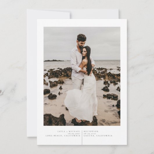 Invitation BLAIR Modern Boho Photo Nous Avons Elopé Réception (Dos)