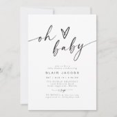 Invitation BLAIR Moderne Minimal Boho Oh Baby shower (Devant)