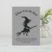 Invitation Blâmez-le sur le Boos Linen Halloween Party (Debout devant)