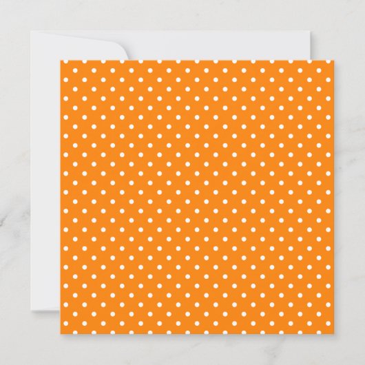 Invitation Blanc à pois orange et blanc (Devant)