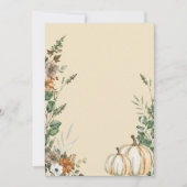 Invitation Blanc Ajouter votre propre Citrouille Automne Rust (Devant)
