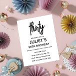 Invitation blanc blanc minimaliste trente-troisième anniversa<br><div class="desc">Personnalisez votre fête de jalon avec Blank 30th Birthday Invitations!" Ces invitations vous offrent une toile pour ajouter votre touche unique à votre fête du 30e anniversaire. Avec un espace vide pour vos détails personnels, vous pouvez customiser ces invitations pour refléter votre style et vos préférences. C'est votre journée spéciale,...</div>