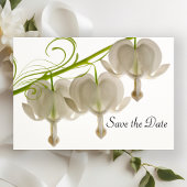Invitation Blanc Bleeding Hearts Flower Wedding Enregistrer l