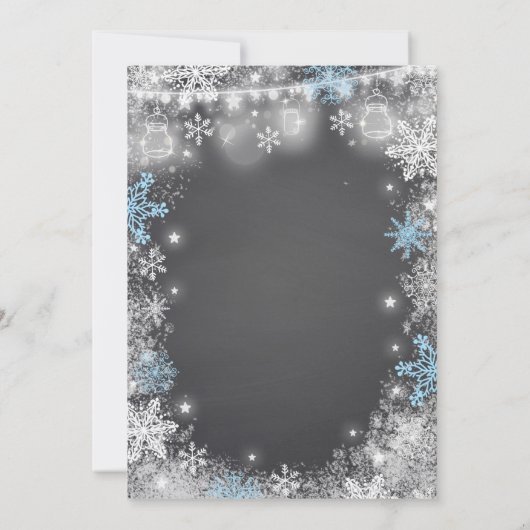 Invitation Blanc bleu d'invitation d'anniversaire (Dos)