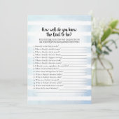 Invitation Blanc Bunny Blue Qui Connaît Papa Meilleur Jeu De  (Debout devant)