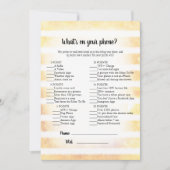 Invitation Blanc Bunny Jaune Ce qui est sur votre jeu de télé (Devant)