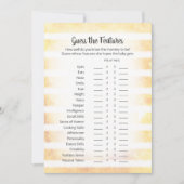 Invitation Blanc Bunny Jaune Devinez Les Caractéristiques Car (Devant)