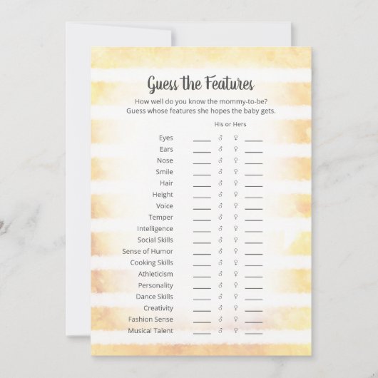 Invitation Blanc Bunny Jaune Devinez Les Caractéristiques Car (Devant)